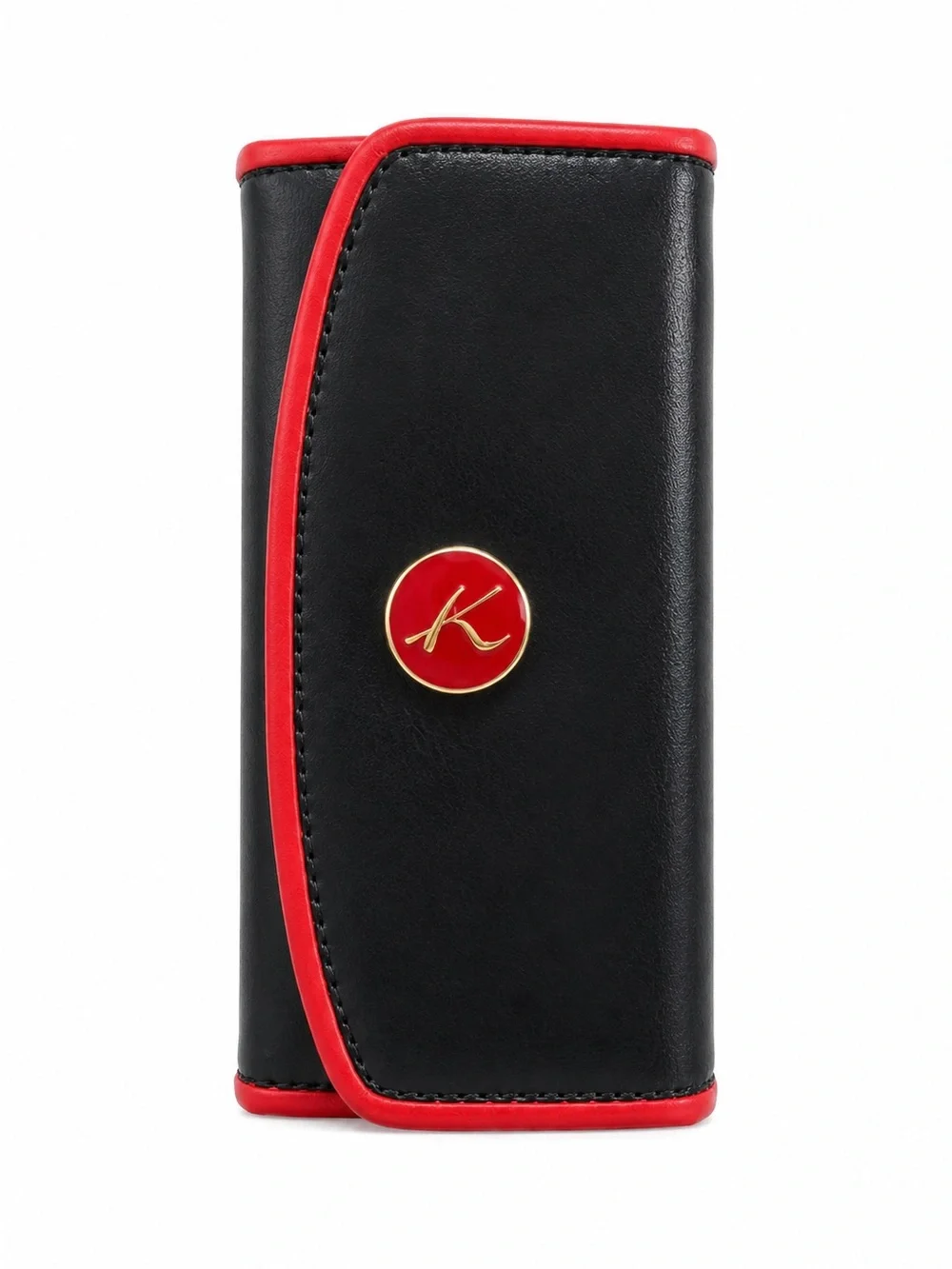 Kitamura Black and Red Leather Key Holder Case